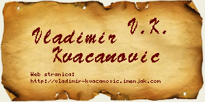 Vladimir Kvačanović vizit kartica